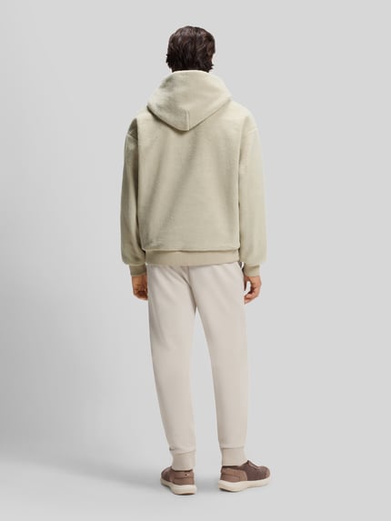BOSS Green Regular Fit Sweatshirt mit Logo-Stitching Modell 'Teddy' Beige 5