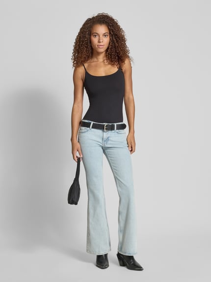 Weekday Flared Jeans aus Baumwoll-Mix Hellblau 1