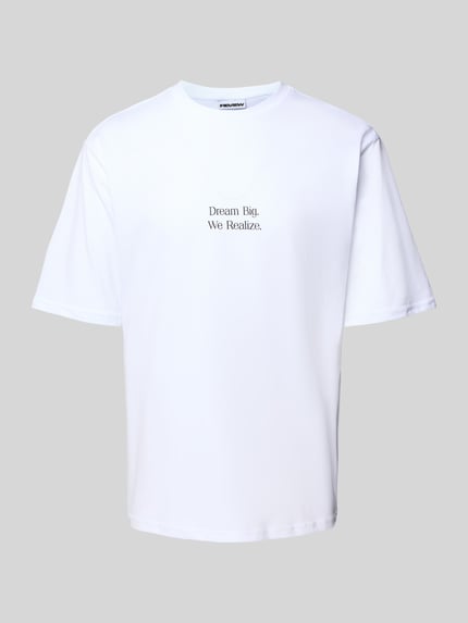 REVIEW T-Shirt mit Statement-Print Weiss 2