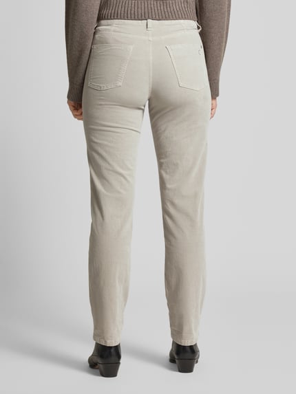 CAMBIO Spodnie o kroju regular fit z lamowanymi kieszeniami model ‘PEARLIE’ Jasnoszary 5
