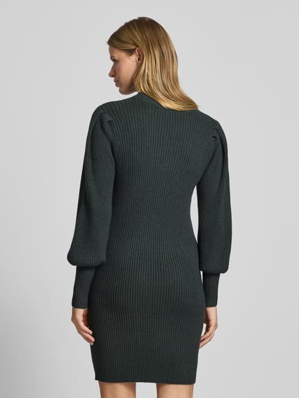 ONLY Comfort Fit Strickkleid aus Viskose-Mix Modell 'KATIA' Dunkelgruen 5