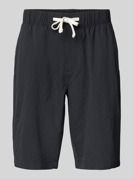 MCNEAL Regular Fit Shorts mit Strukturmuster Marine 2