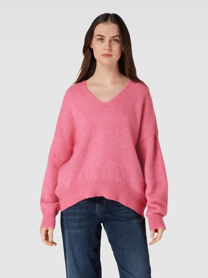 BOSS Orange Gebreide pullover met alpaca, model 'Fondianan' Felroze - 4