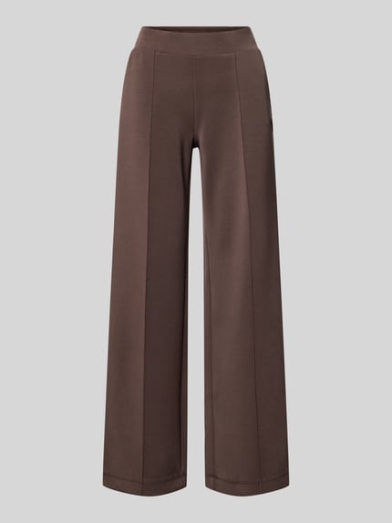 Straight fit stoffen broek met modal-aandeel model 'Olympe' Shop The Look MANNEQUINE
