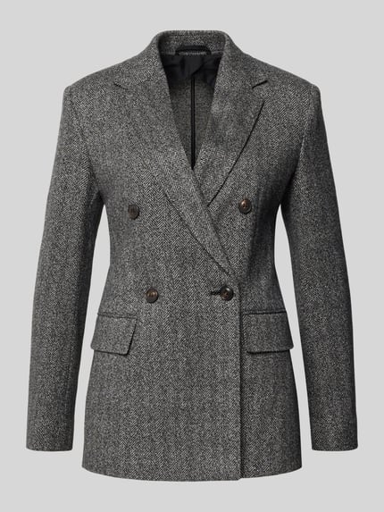 Max Mara Studio Regular Fit Kurzblazer mit doppelreihiger Knopfleiste Black 2