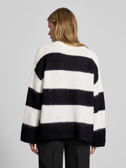 NOISY MAY® Oversized Strickpullover mit gerippten Abschlüssen Modell 'SUTTON Black 5