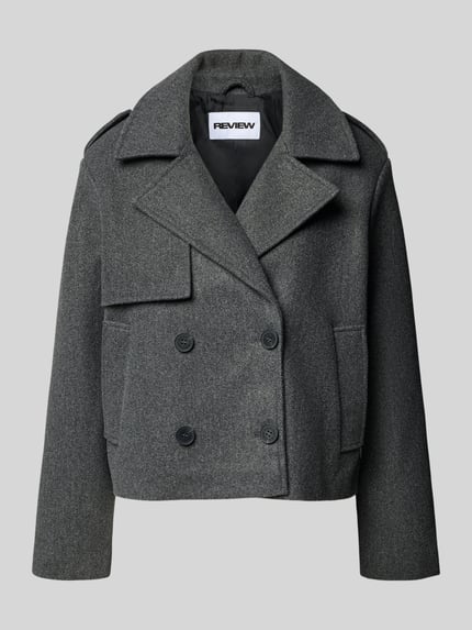 REVIEW Jacke mit Reverskragen Anthrazit Melange 2