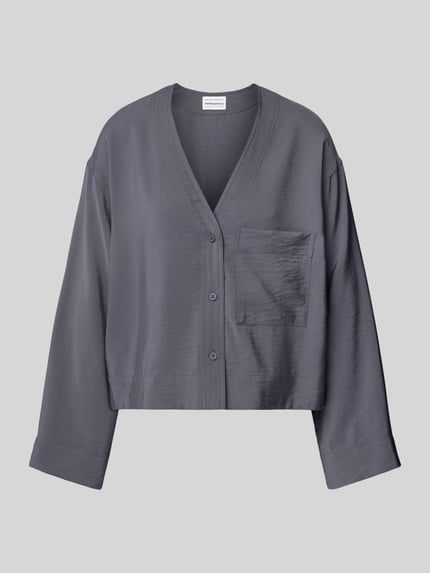 Relaxed Fit Bluse in Crinkle-Optik Shop The Look MANNEQUINE