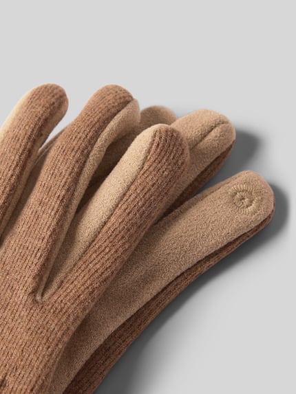 EEM Handschuhe mit kurzem Seitenschlitz Taupe 3