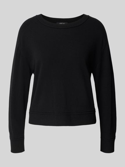 Marc Cain Strickpullover aus Schurwoll-Kaschmir-Mix Black 2