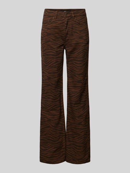 MANGO Straight Leg Jeans im 5-Pocket-Design Modell 'ZEBRA' Dunkelbraun 2