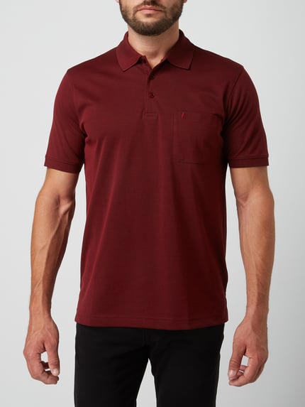 RAGMAN Regular Fit Poloshirt mit Brusttasche Bordeaux 4