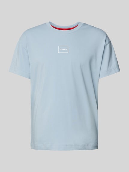 HUGO T-Shirt mit Label-Print Blau 2