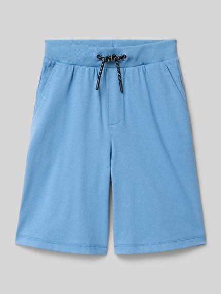 Produktfoto, Regular Fit Sweatshorts aus Baumwoll-Mix von s.Oliver RED LABEL in Optik: Unifarben mit Bundabschluss: Elastisch, Tunnelzug, seitliche Eingrifftaschen, Materialverarbeitung: Sweat, Passform: Regular, Kinder, Farbe hellblau