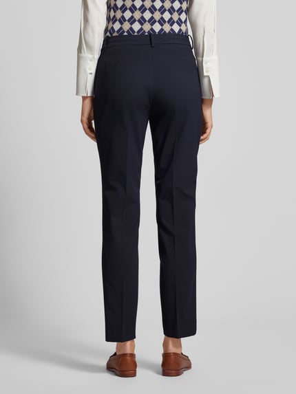 MORE & MORE Chino mit Bundfalten Modell 'Hedy' Marine 5