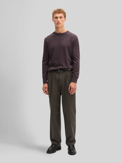 Marc O'Polo Regular Fit Pullover aus Baumwoll-Mix mir Schurwoll-Anteil Bordeaux 1