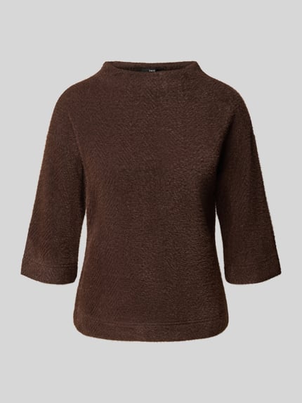 zero Sweatshirt mit 3/4-Ärmeln Mittelbraun 1