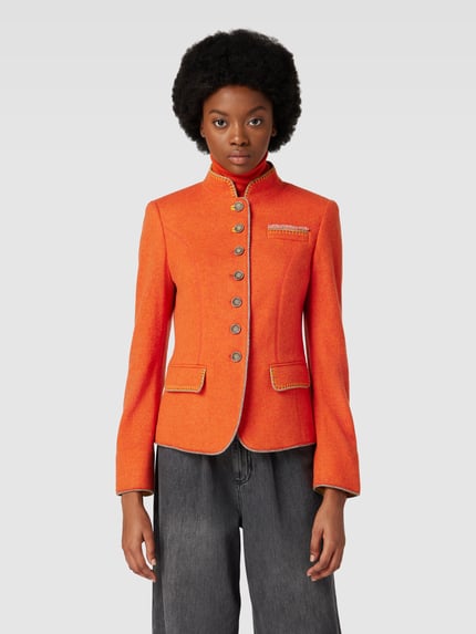 White Label Blazer met contrastgarnering Oranje - 4