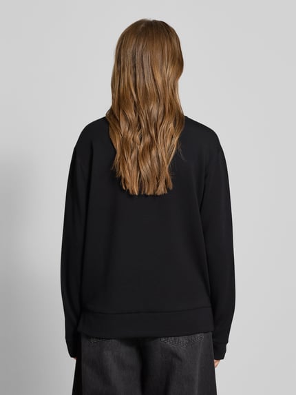 Christian Berg Woman Relaxed Fit Pullover mit Statement-Print Black 5
