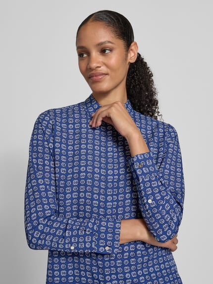 Lauren Ralph Lauren Bluzka o kroju regular fit z krytą listwą guzikową model ‘KRISTY’ Jasnoniebieski 3