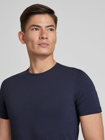 s.Oliver BLACK LABEL Regular Fit T-Shirt mit Rundhalsausschnitt Blau 3