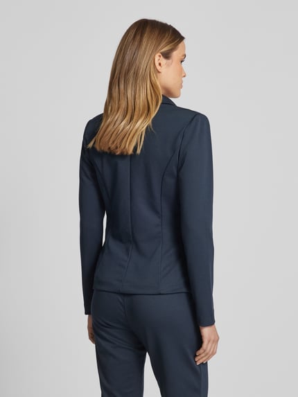 ICHI Slim fit blazer met paspelzakken, model 'KATE' Marineblauw - 5