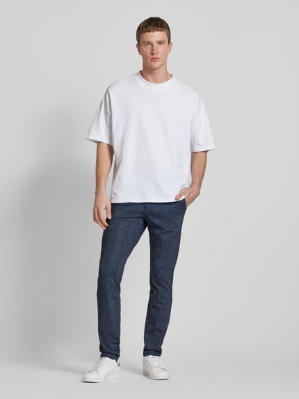 ONLY & SONS Tapered fit broek met stretch, model 'Mark' Marineblauw - 1