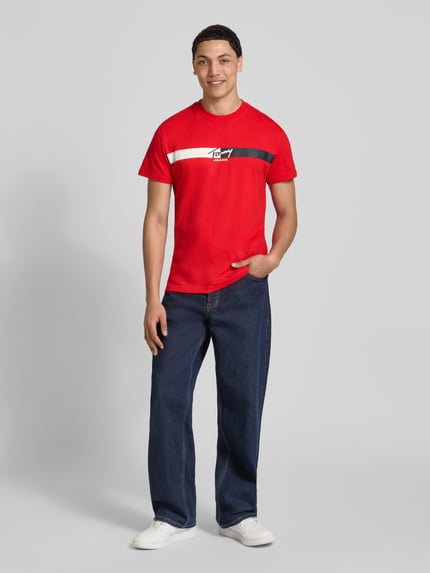 Tommy Jeans regular fit T-shirt van puur katoen Rood - 1