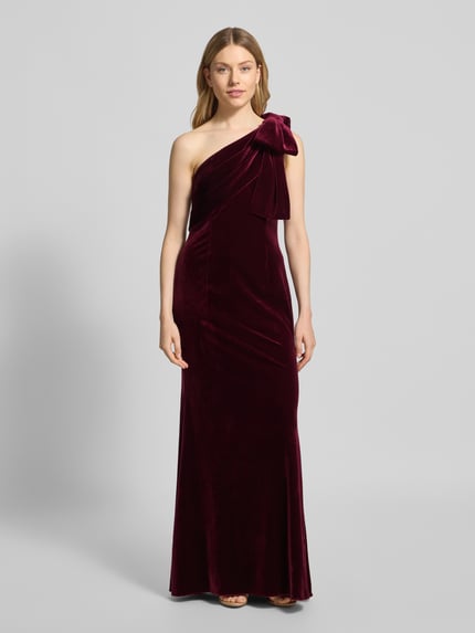 Adrianna Papell One-Shoulder-Abendkleid mit Schleifen-Applikation Bordeaux 4