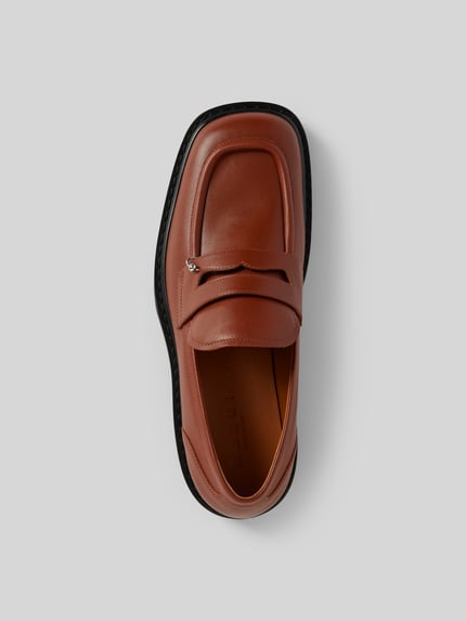Marni Loafers met labeldetail Cognac - 4