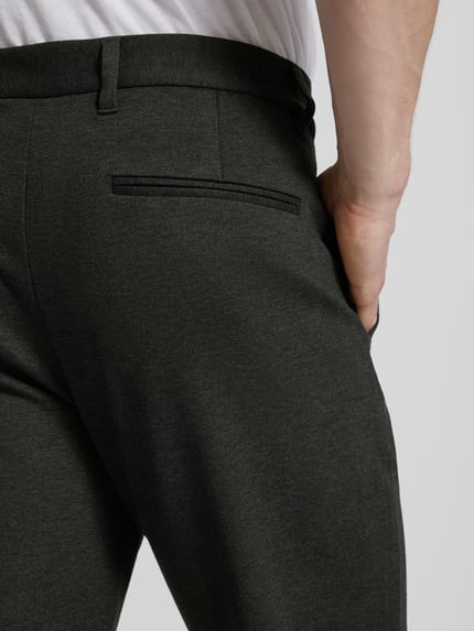 Lindbergh Slim Fit Stoffhose mit verkürztem Schnitt Oliv 3