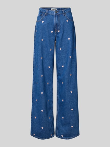 loose fit wide leg jeans van pure katoen model 'VEGA' Shop The Look MANNEQUINE