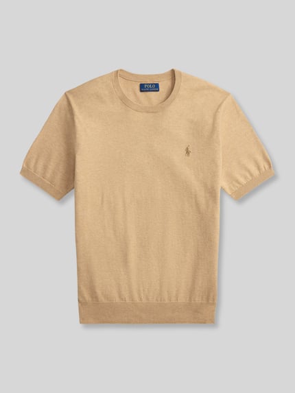Polo Ralph Lauren T-shirt Slim Fit z czystej bawełny Camel 2
