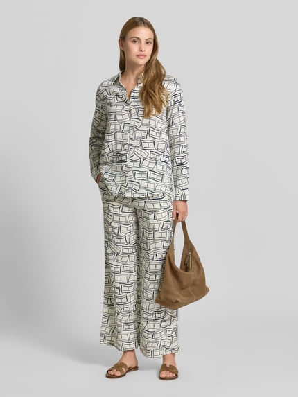 Tommy Hilfiger Loose Fit Weite Hose aus reinem Leinen Ecru 1