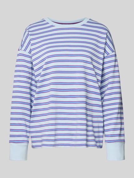 Productfoto, Longsleeve met strepenpatroon - curated by Tinvcb van SIC, puur katoen, losse fit, geribde boorden, ronde hals, ruglengte maat 36: 63 cm