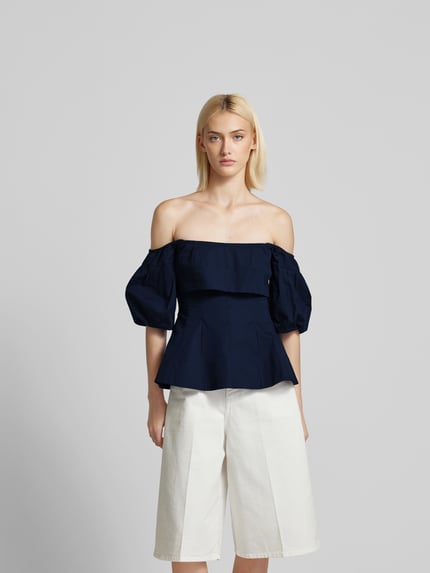 Staud Bluse mit Reißverschluss Marine 4