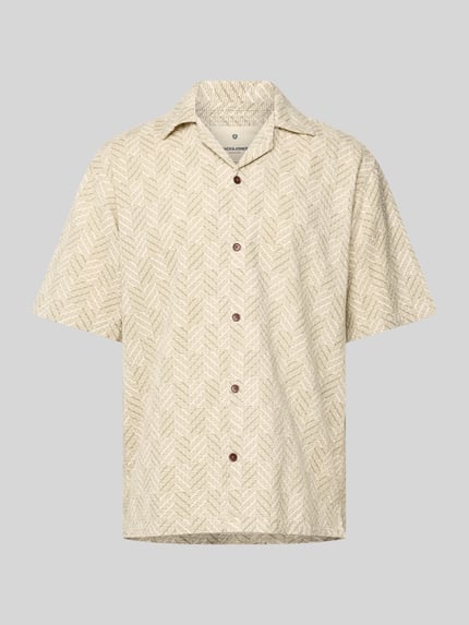 JACK & JONES Regular Fit Freizeithemd mit Resortkragen Modell 'BLUVINCENT' Beige 2