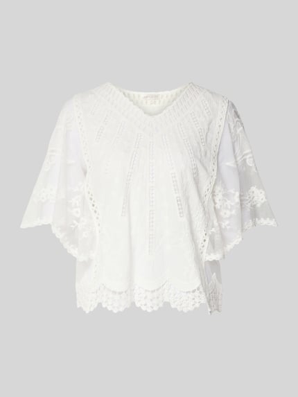 Apricot Blouseshirt van kant Ecru - 2