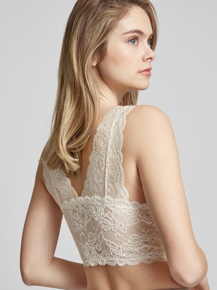 ONLY Bralette mit Spitzenbesatz Modell 'CHLOE' Offwhite 3