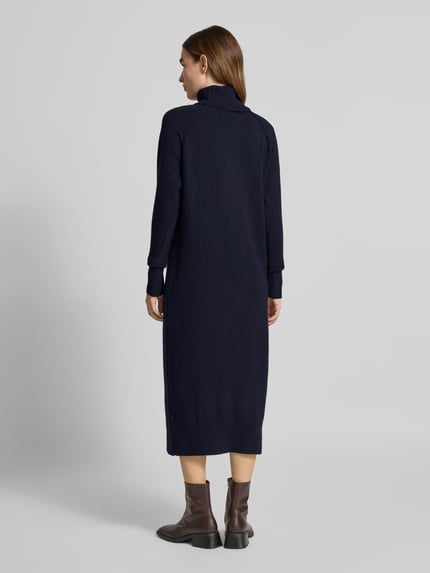 ICHI Midikleid mit gerippten Abschlüssen Modell 'DASILA' Marine 5