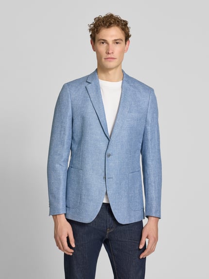 s.Oliver BLACK LABEL Regular Fit Anzugsakko aus Leinen-Mix Hellblau 4