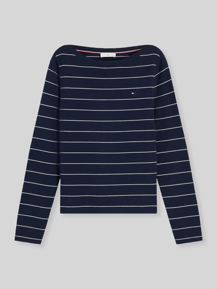 Tommy Hilfiger regular fit pullover van katoenmix Marineblauw - 2
