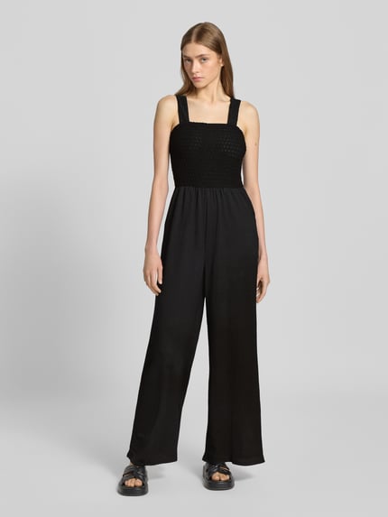 ONLY Regular Fit Jumpsuit mit gesmoktem Rumpf Modell 'ELISE' Black 4