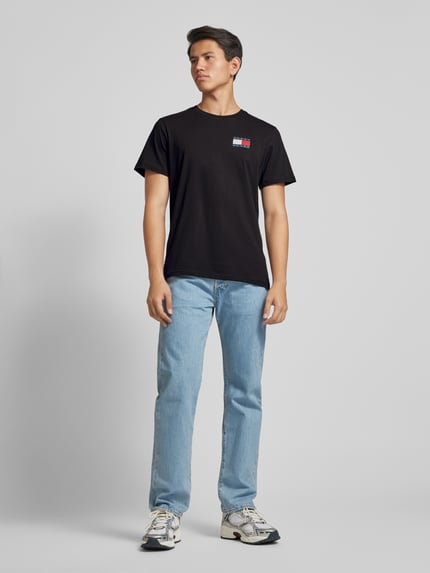 Tommy Jeans T-Shirt mit Label-Print Black 1