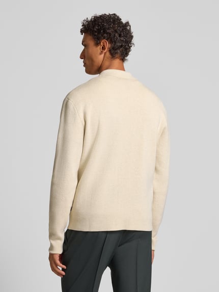 JACK & JONES Premium Gebreid jack met kentkraag, model 'MILANO' Offwhite gemêleerd - 5