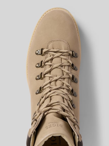 DIGEL Schnürstiefel mit Label-Detail Taupe 3