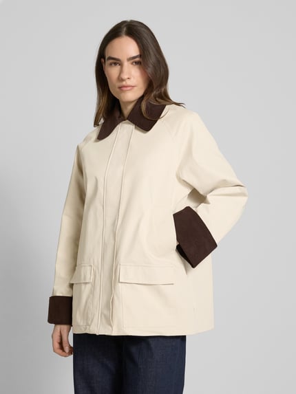 Neo Noir Hemdjacke mit Leistentaschen Modell 'Anastacia' Beige 4