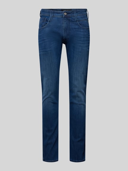 Replay Slim fit jeans in 5-pocketmodel, model 'ANBASS' Donkerblauw - 2
