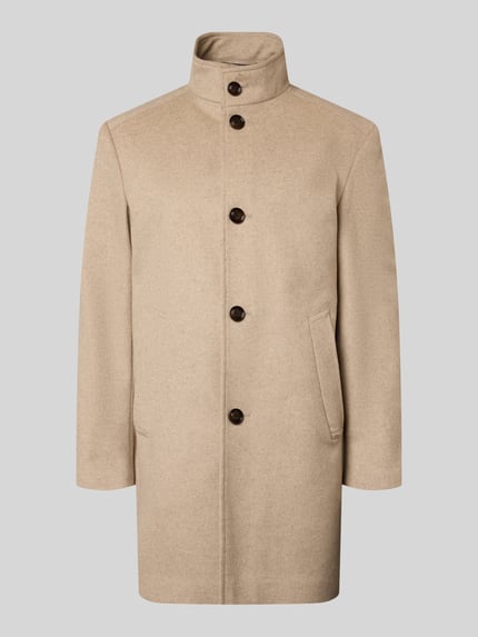 JOOP! COLLECTION Mantel mit hohem Stehkragen Modell 'MARAN' Beige 1
