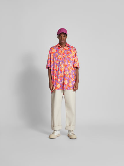 VETEMENTS Vrijetijdsoverhemd met borstzak Felroze - 1